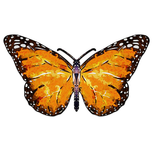 Fathom Puzzles Majestic Monarch Wooden Acrylic Laser Cut Jigsaw 200 Pieces Geoff Cota Butterfly with acrylic