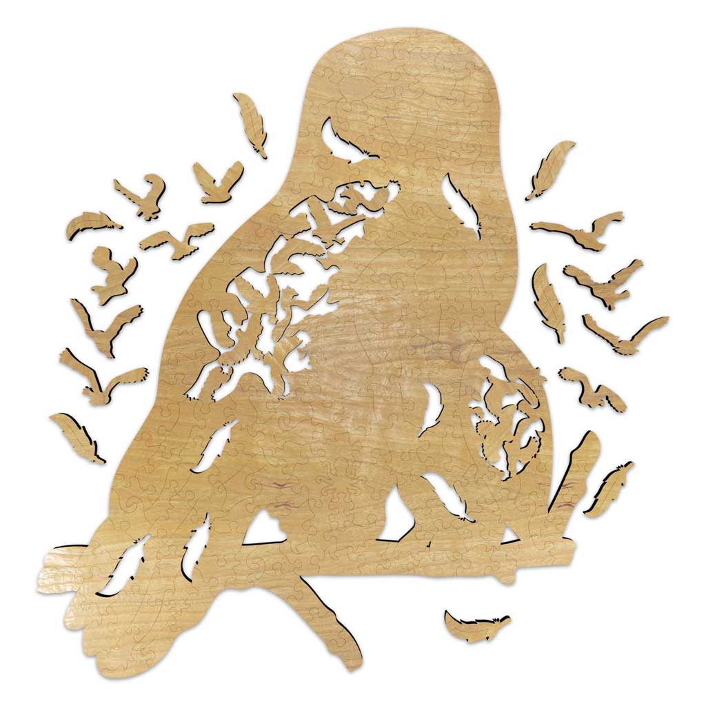 Fathom Puzzles Owl Be There Wooden Laser Cut Jigsaw 200 Pieces Geoff Cota